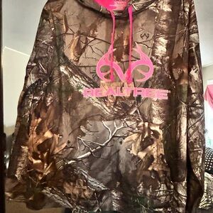 Realtree Camo Hoodie with Pink Logo